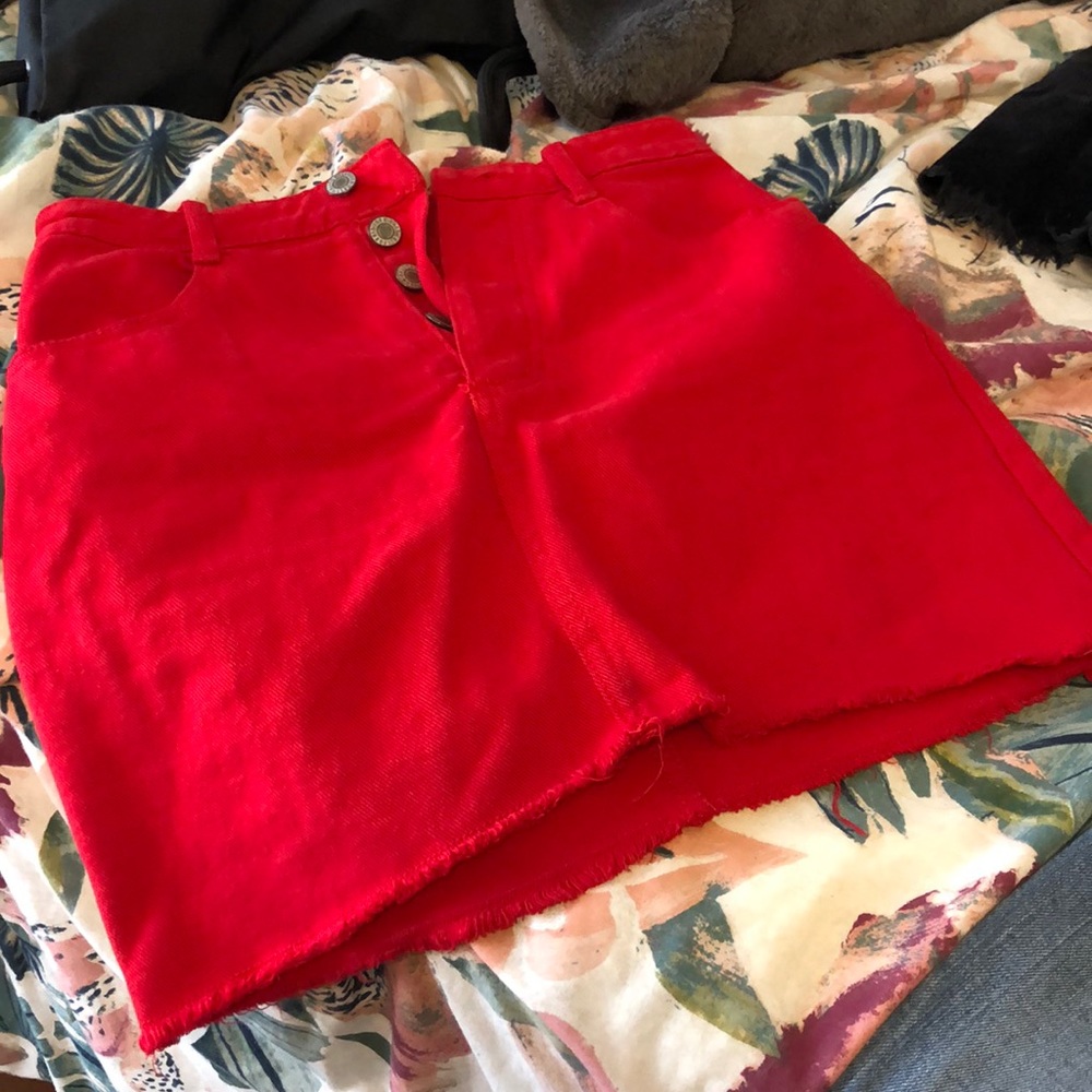brandy melville red skirt
